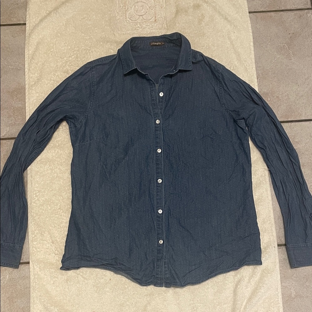 J. McLaughlin Button Down Denim Shirt - Picture 4 of 9